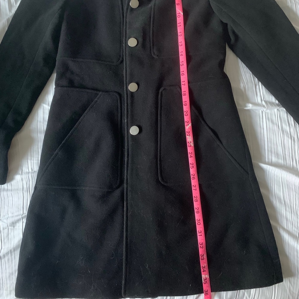 Kimi & Kai black wool walking coat, maternity Sz Med NWT